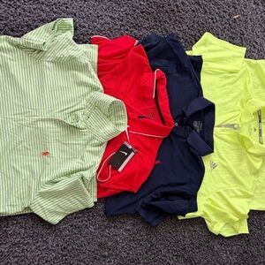 Nike Men's Polo Shirt Lot - Red, Navy, Light Green, Neon Yellow